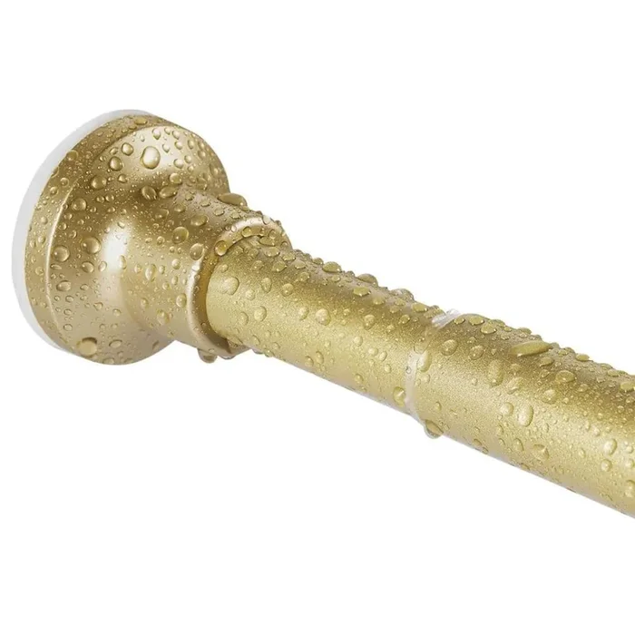 1-Pack Pro Series 3.30 in. W x 17.4 in. L Gold Adjustable Tension Rod, Stainless Steel, No Rust, Shower Curtain Liner