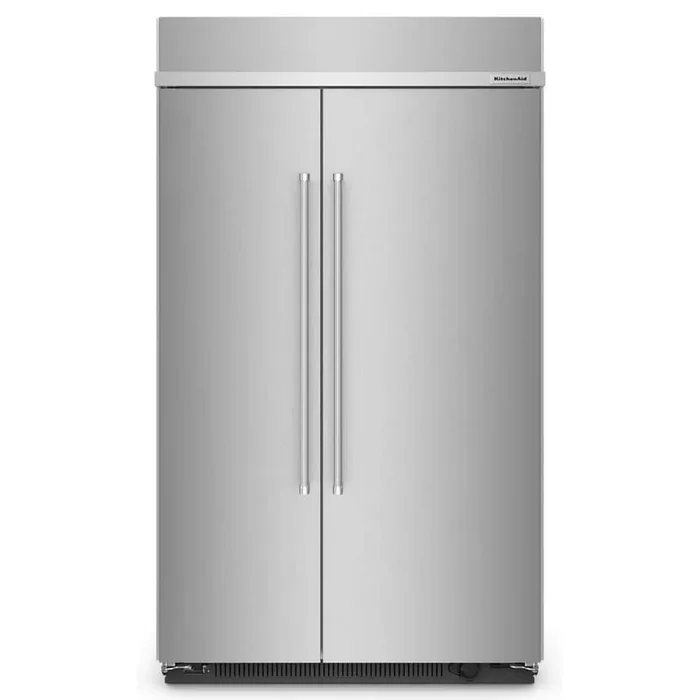 48 in. W 30 cu. ft. Built-In Side by Side Refrigerator in Stainless Steel with PrintShield