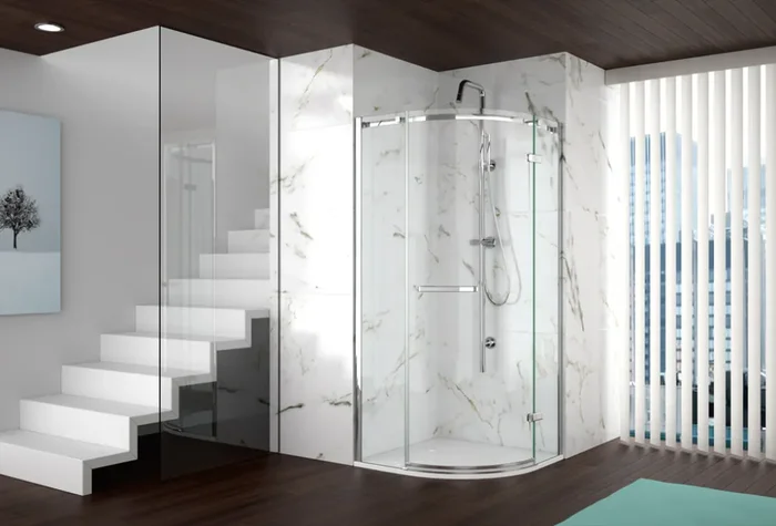 8 Series Frameless 1 Door Quadrant 900mm