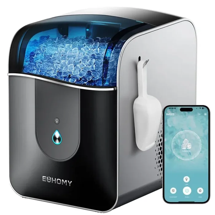 9.9in. 26lb. Nugget Countertop Portable Ice Maker in Black with Auto-Clean and Smart Alerts