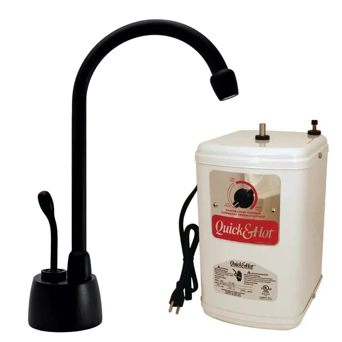9 in. Velosah 1-Handle Hot Water Dispenser Faucet with Instant Hot Water Tank, Matte Black