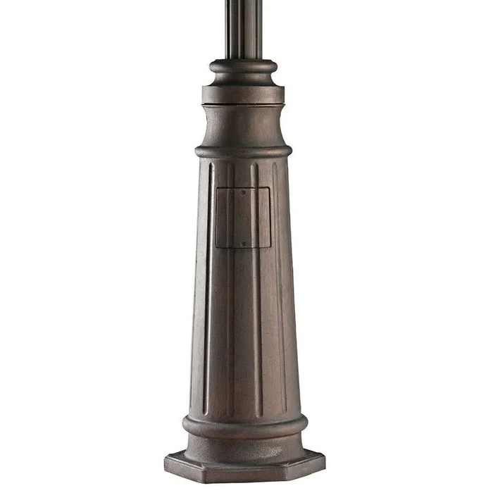 96″ Fluted Outdoor Post with Fluted Base