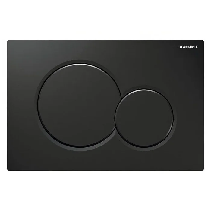 Actuator Plate Sigma01 Dual Flush Jet Black Gloss Plastic for Sigma Concealed Tanks 2×6 and 2×4 Installations