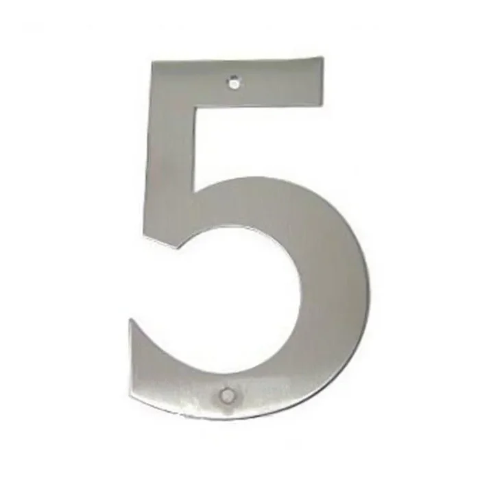 Address Number for House Number 5 Stainless Steel 6 Inch