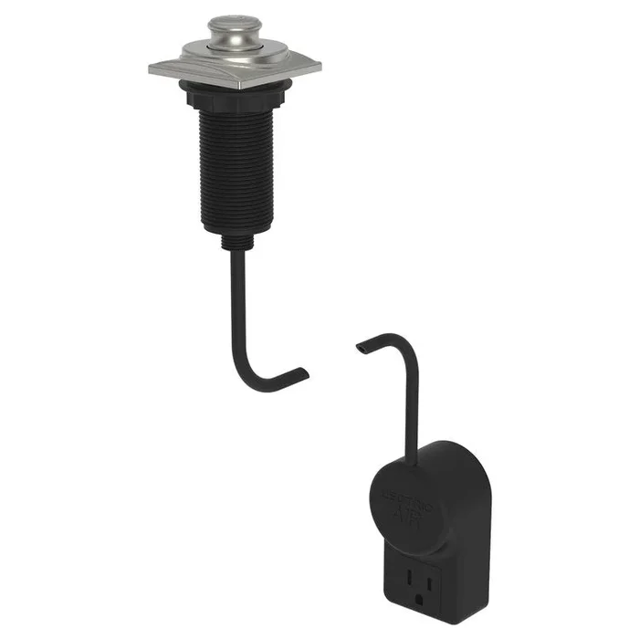 Air Activation Switch Adams Disposer with Power Adapter Satin Nickel PVD Brass
