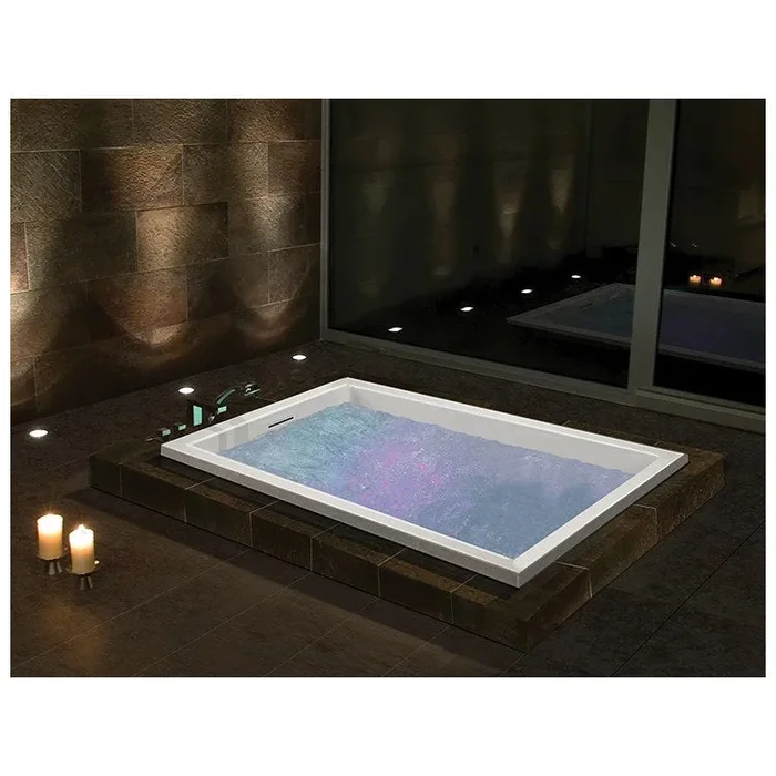 Air Tub Andrea 12 60 x 42 Inch Undermount Elite Ultra Whirlpool End White Rectangle Acrylic CXL 116 Gallons 21-1/4 Inch