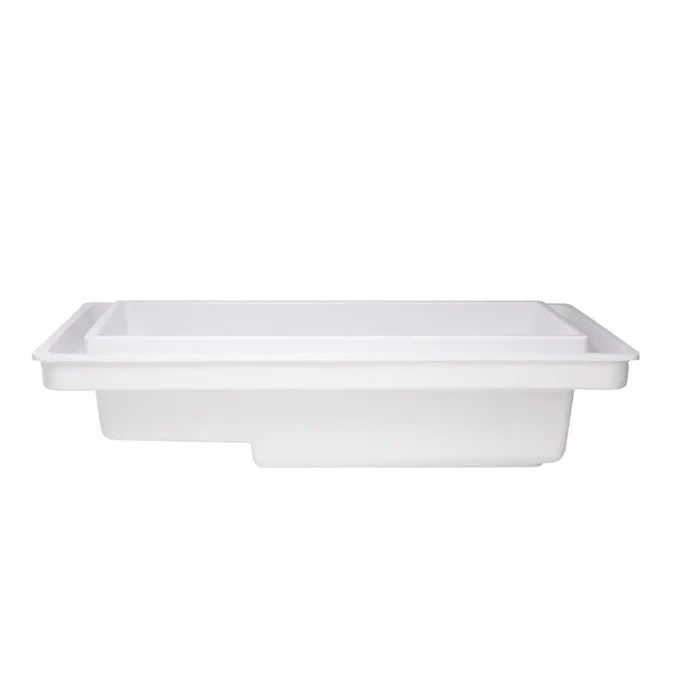 Air Tub Metro Collection Auburn Drop-In White Rectangle Hydroluxe SS 80 x 43 x 20 Inch