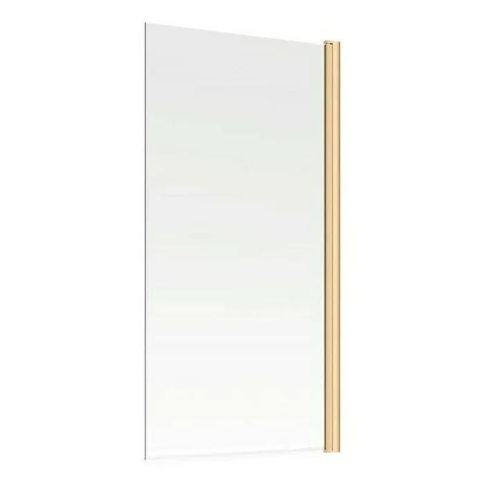 Ajax 1400mm Brushed Brass Single Straight Bath Screen
