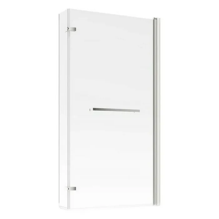 Ajax Chrome L Shape Bath Screen with Rail
