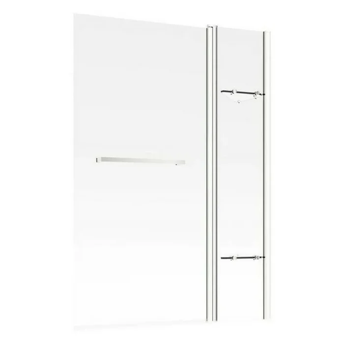Ajax Chrome Two Panel Folding Bath Screen