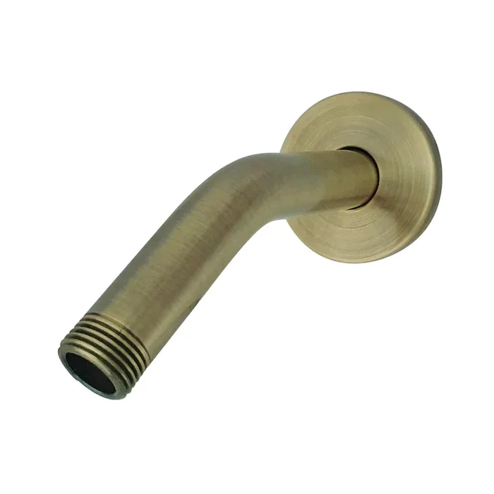 AquaElements K151K3 6-Inch Shower Arm with Round Flange, Antique Brass
