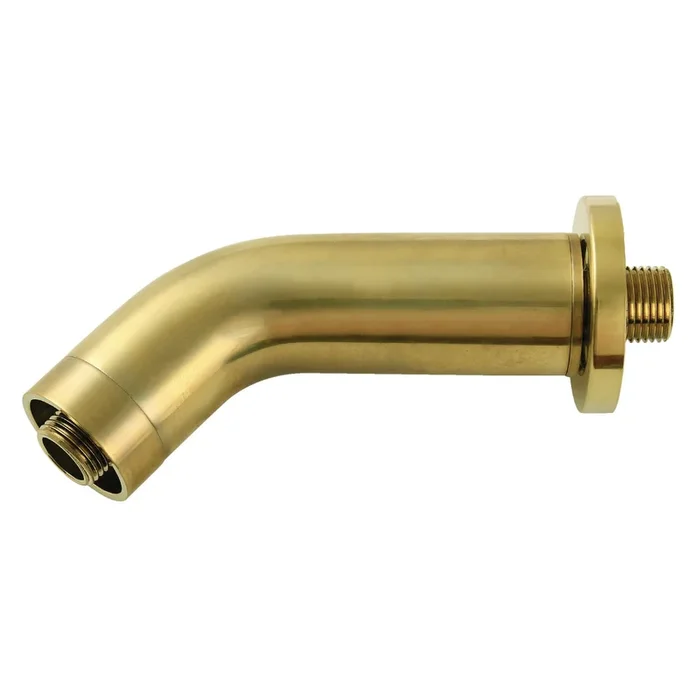 AquaElements K850E7 6-Inch Shower Arm with Round Flange, Brushed Brass
