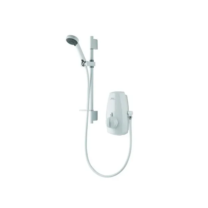 Aqualisa Aquastream Thermostatic Mixer Shower with Adjustable Head – White
