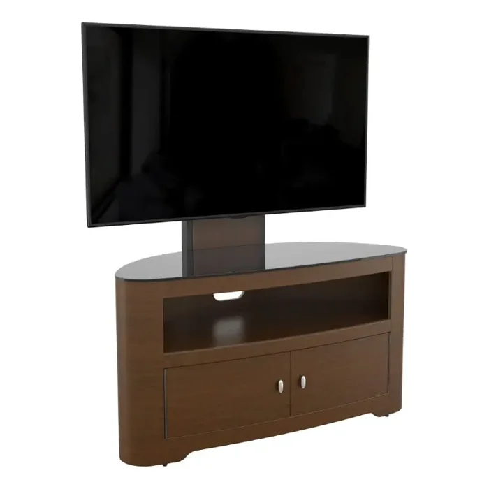 AVF Affinity Blenheim 100cm Walnut Curved TV Stand with Mount