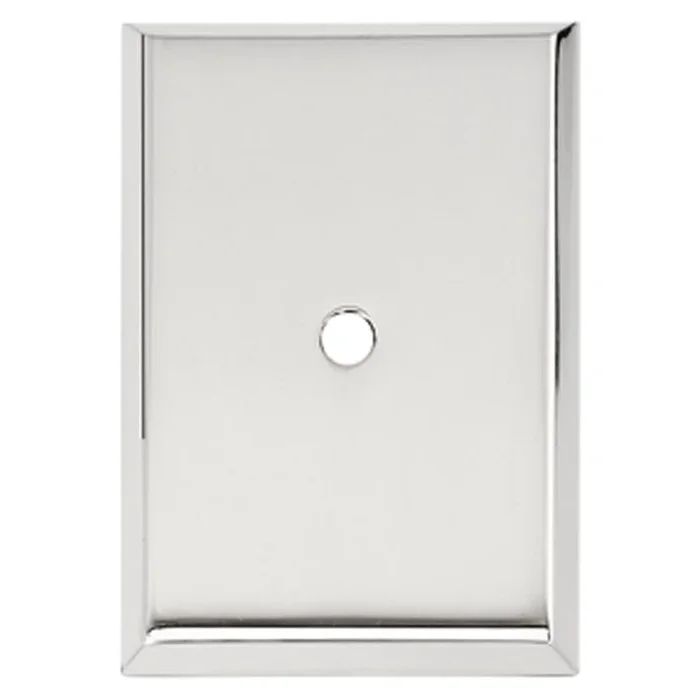 Backplate A610-14 1-1/4 x 1-7/8 Inch Polished Chrome Brass