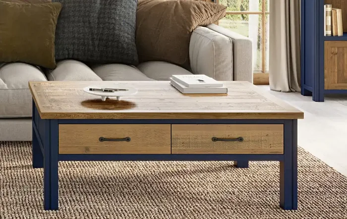 Baumhaus Splash of Blue – Coffee Table With Four Drawers (VTTB08A)