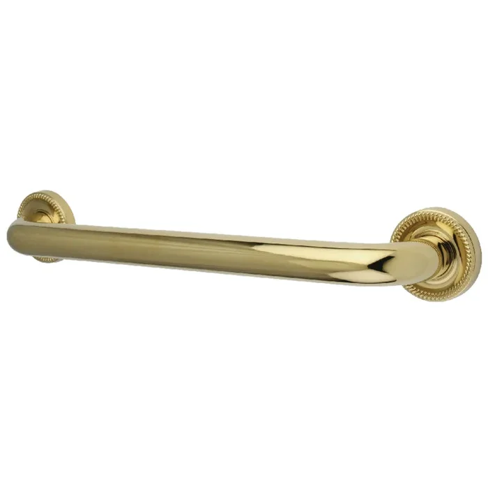 Camelon 12″ Brass Decorative Grab Bar in Polished Brass