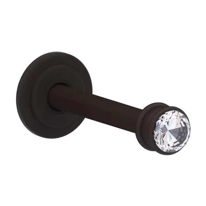 Carolina Crystal Collection 3.75 in. Retractable Wall Hook in Oil Rubbed Bronze Brass Closet Rod