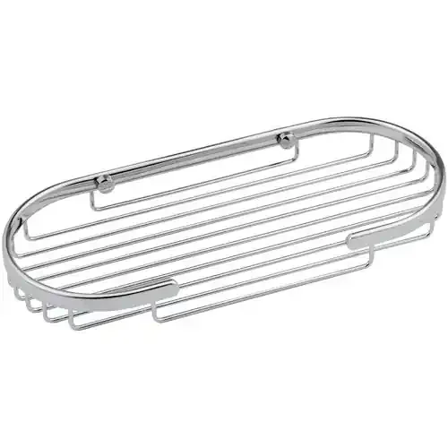 ‘Chrome on Brass‘ Big Oval Soap Basket