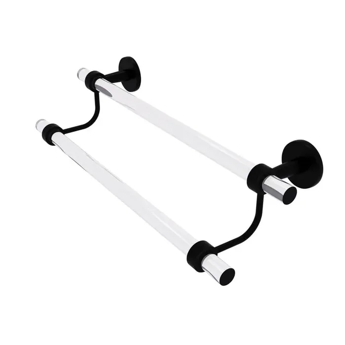 Clearview 30 in. Double Towel Bar in Matte Black