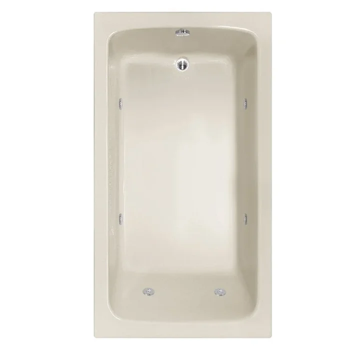 Combination Tub Designer Collection Melissa 66 x 36 x 20 Inch Drop-In End Drain Biscuit Rectangle