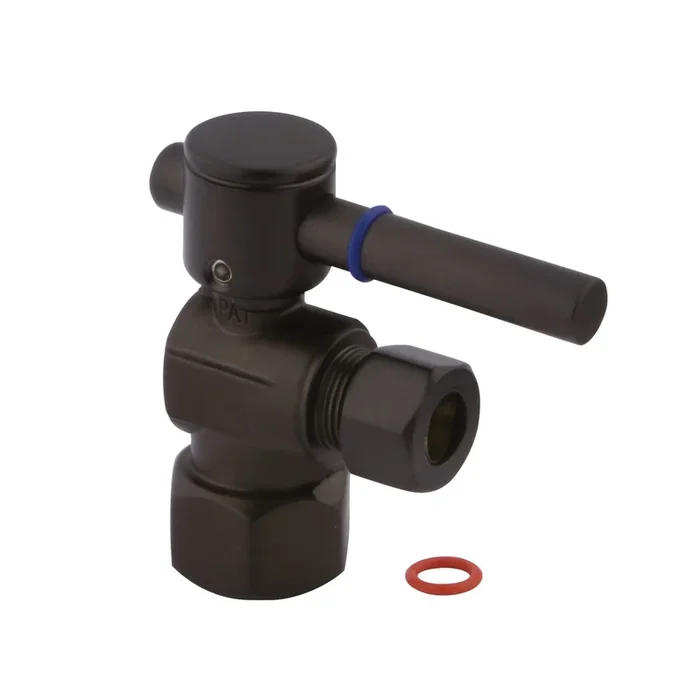 Concord CC43105DL 1/2-Inch FIP x 3/8-Inch O.D. Comp Quarter-Turn Angle Shut-Off Valve, Oil Rubbed Bronze