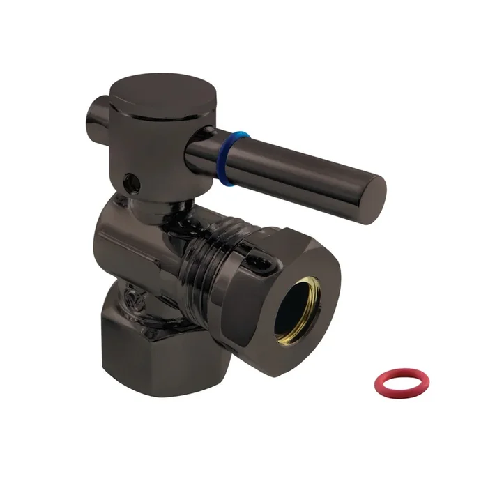 Concord CC44105DL 1/2-Inch FIP x 1/2-Inch or 7/16-Inch Slip Joint Quarter-Turn Angle Shut-Off Valve, Oil Rubbed Bronze