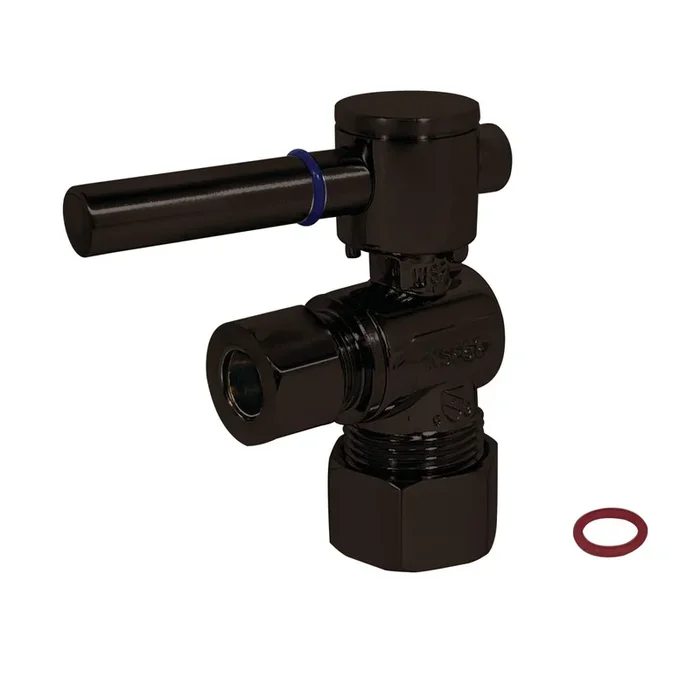 Concord CC53305DL 5/8-Inch O.D. Comp x 3/8-Inch O.D. Comp Quarter-Turn Angle Shut-Off Valve, Oil Rubbed Bronze