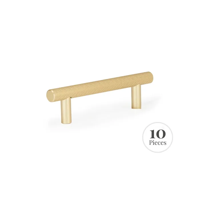 Confluence RK30609BB Cabinet Knurled Pull for Bathroom (10-Pack), Brushed Brass