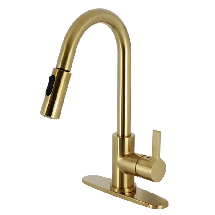 Continental LS8783CTL Single-Handle Pull-Down Kitchen Faucet, Brushed Brass