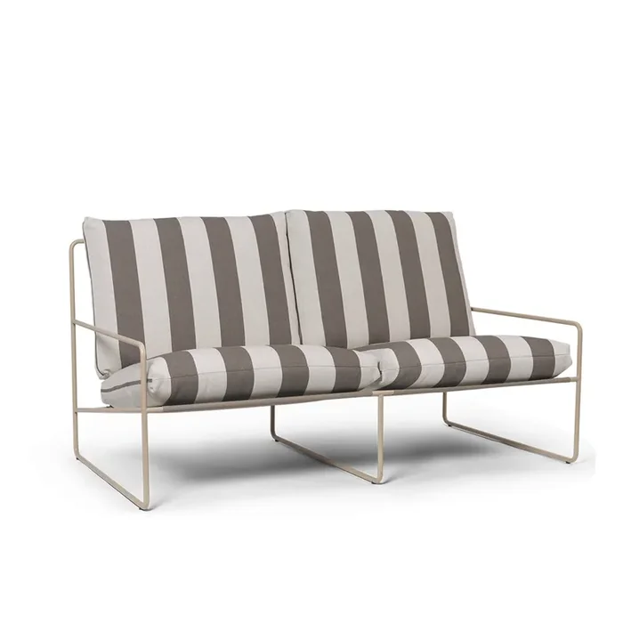 Desert 2-seater Stripe – Cashmere/Chocolate