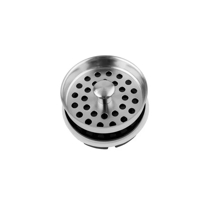 Disposer Strainer with Stopper Satin Brass for Continuous Feed Waste Disposals 3-7/16 Inch