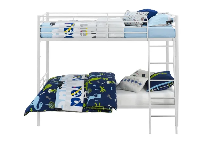 Dorel Home Convertible Single over Single Bunk Bed in White
