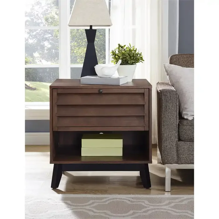 Dorel Home Vaughn Range Accent Table in Walnut