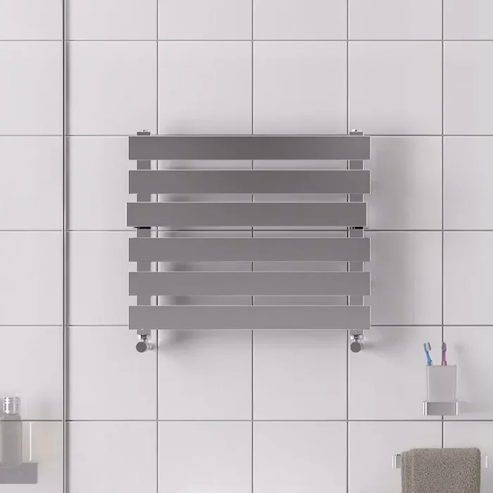 Eastbrook Ascona Designer Heated Towel Rail – 420mm x 500mm – Polished Stainless Steel