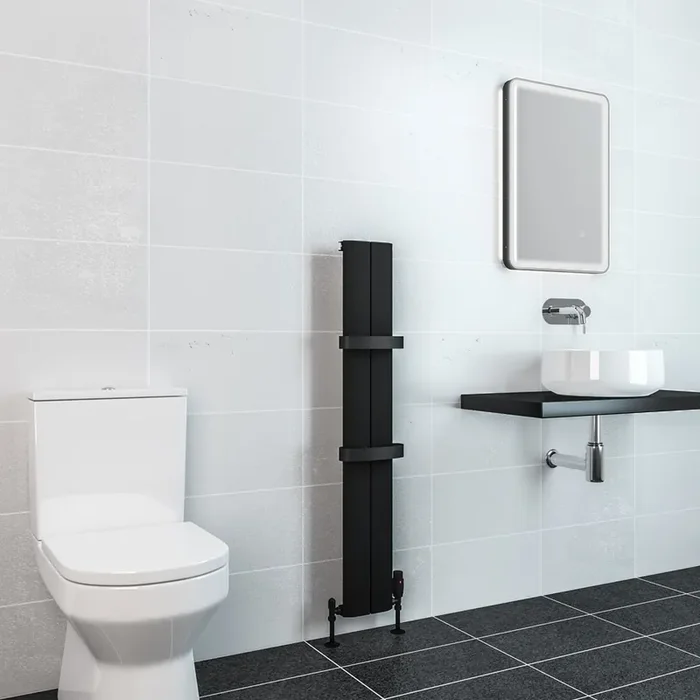 Eastbrook Berlini Aluminium Single Designer Radiator – Matt Black