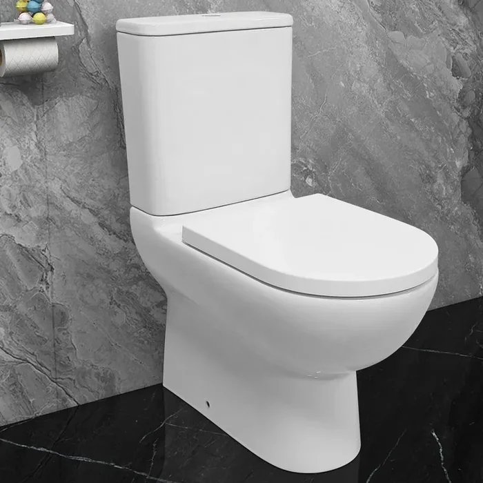 Eastbrook Osterley Comfort Height Back To Wall Eco Vortex Close Coupled Toilet With Cistern And Soft Close Seat – White