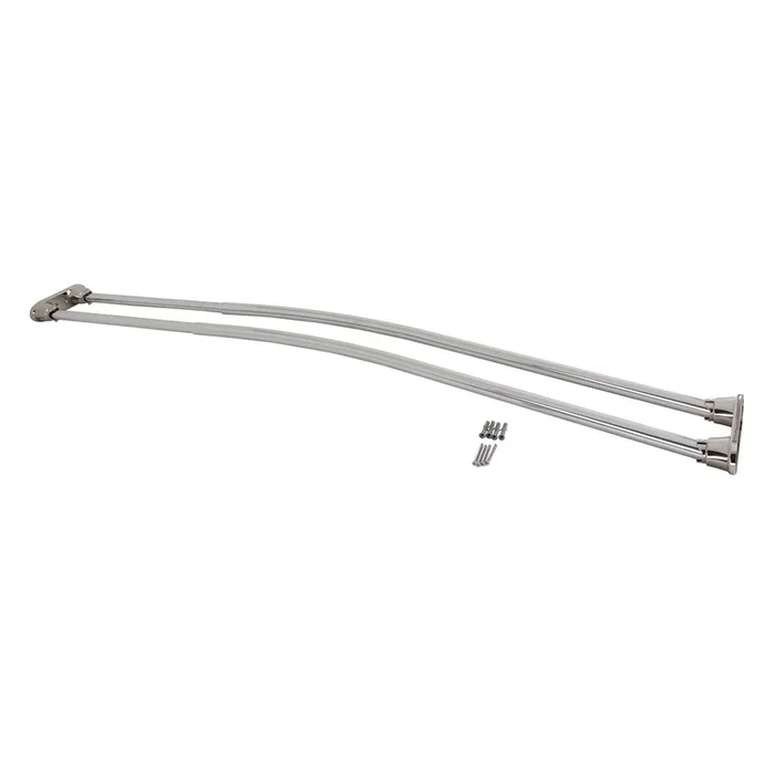 Edenscape CCD2176 60-Inch to 72-Inch Adjustable Double Curved Shower Curtain Rod, Polished Nickel