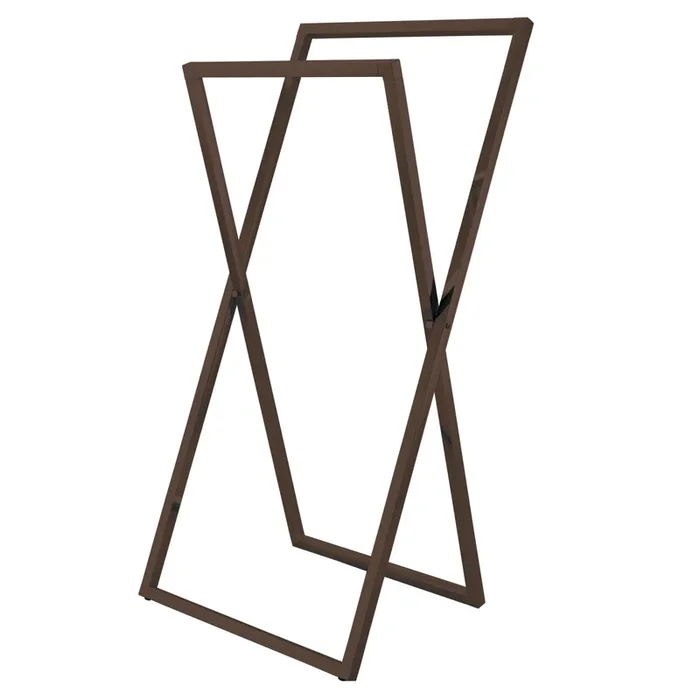 Edenscape SCC8295 36-7/16 Inch Freestanding Pedestal 2-Tier X Style Towel Rack, Oil Rubbed Bronze