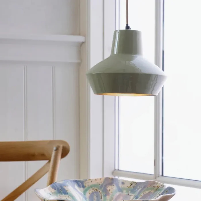 Enamel Ceiling Lamp – Light Green