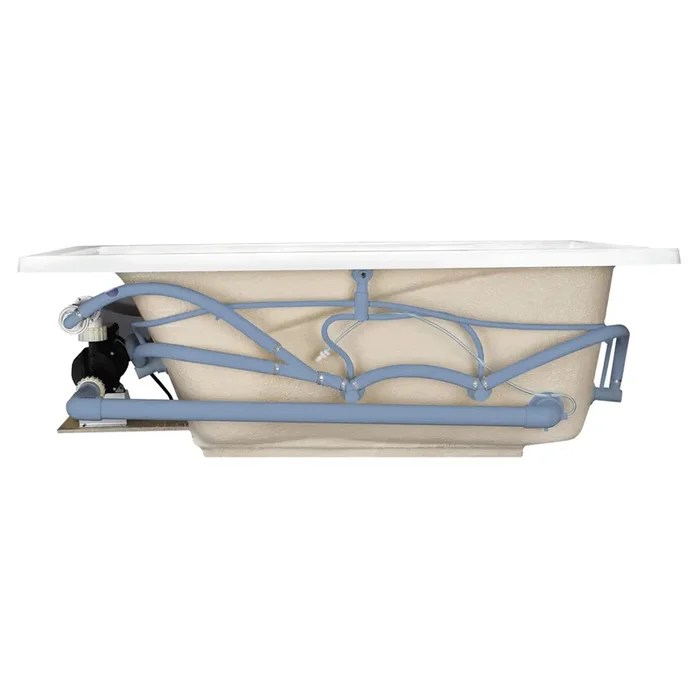 EverClean 60 in. Acrylic Rectangular Drop-In Whirlpool Bathtub