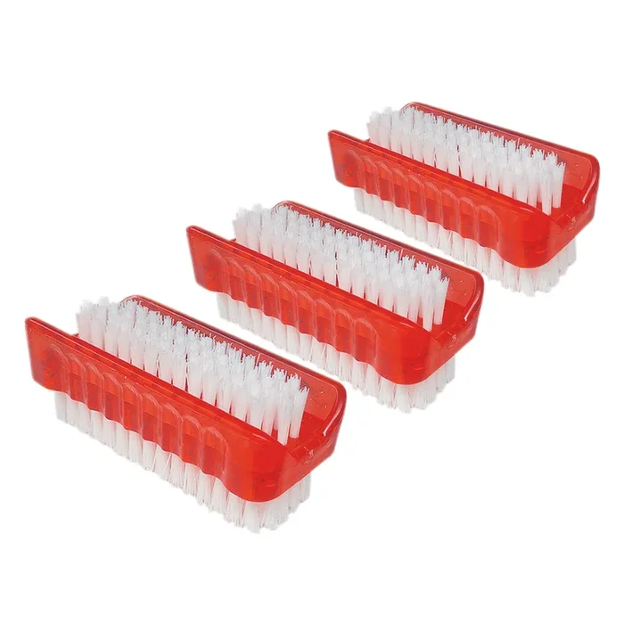 Hand & Nail Brush (3 Pack – Red)