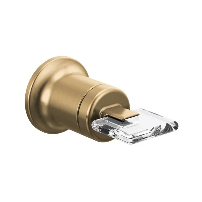Handle Kit Allaria Zinc 2 Knob Brilliance Luxe Gold / Clear Acrylic ADA for Wall Mount Lavatory
