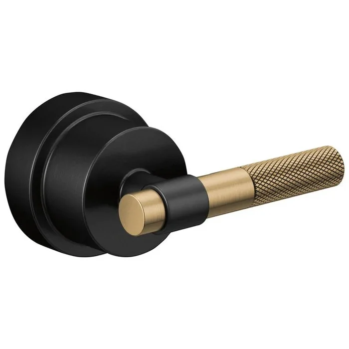Handle Kit Litze Zinc 1 T-Lever with Knurling Matte Black/Brilliance Luxe Gold ADA for Pressure Balance Valve Trim