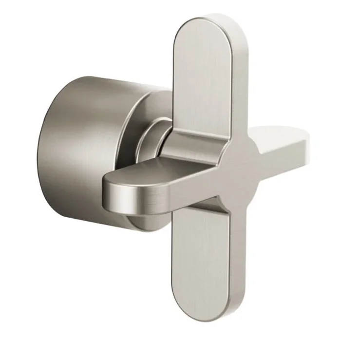 Handle Kit Odin Zinc 1 Cross Brilliance Brushed Nickel ADA for Pressure Balance Valve Trim