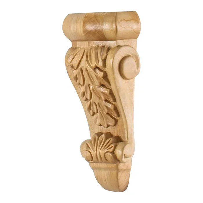 Hardware Resources 2-3/4″ x 1-3/8″ x 6″ Cherry Low Profile Acanthus Corbel