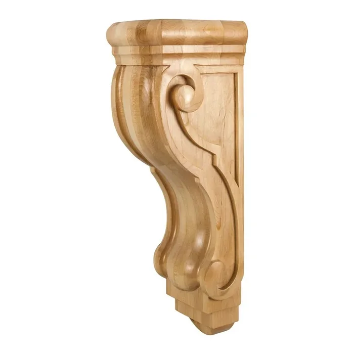 Hardware Resources 6-3/4″ x 7-5/8″ x 22″ Alder Rounded Scrolled Corbel