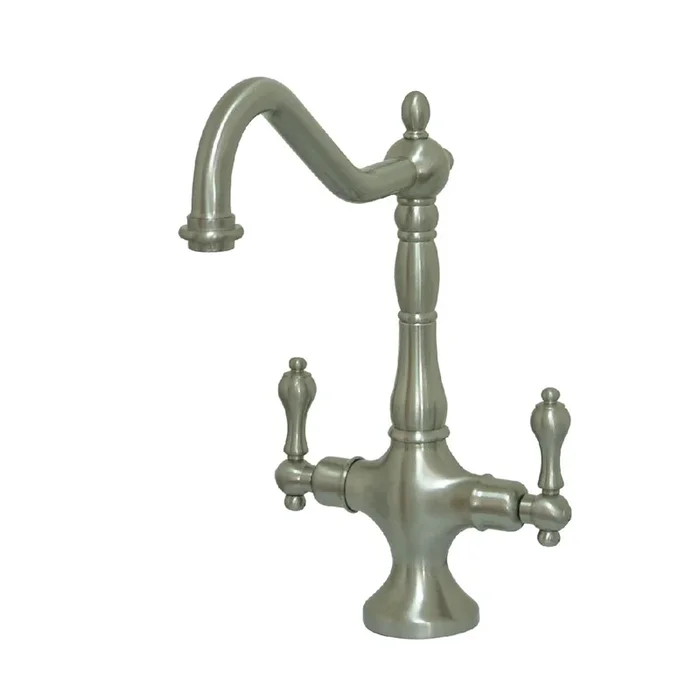 Heritage KS1778ALLS Two-Handle 1-Hole Kitchen Faucet, Brushed Nickel