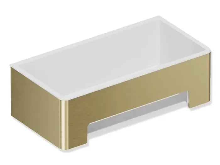 HEWI Metallics Rectangular Shower Basket – Brushed Brass