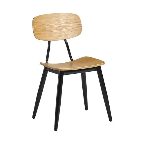 Juna Side Chair Ply Oak & Black Steel